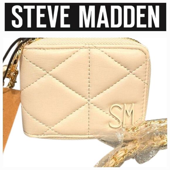 Steve Madden BKitt Quilted Wallet- Vanilla - Picture 1 of 8